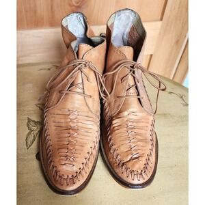 Latigo Astro US 8.5‎ Anthropologie Tan Brown Leather Flat Boots Booties Boho